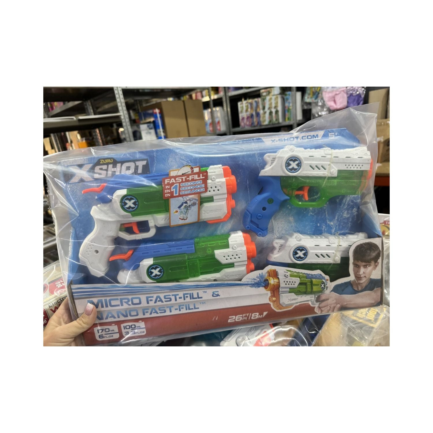 X-Shot Water- Water Warfare-Micro Fast-Fill & Nano Fast-Fill- Combo Pack - Box Damaged