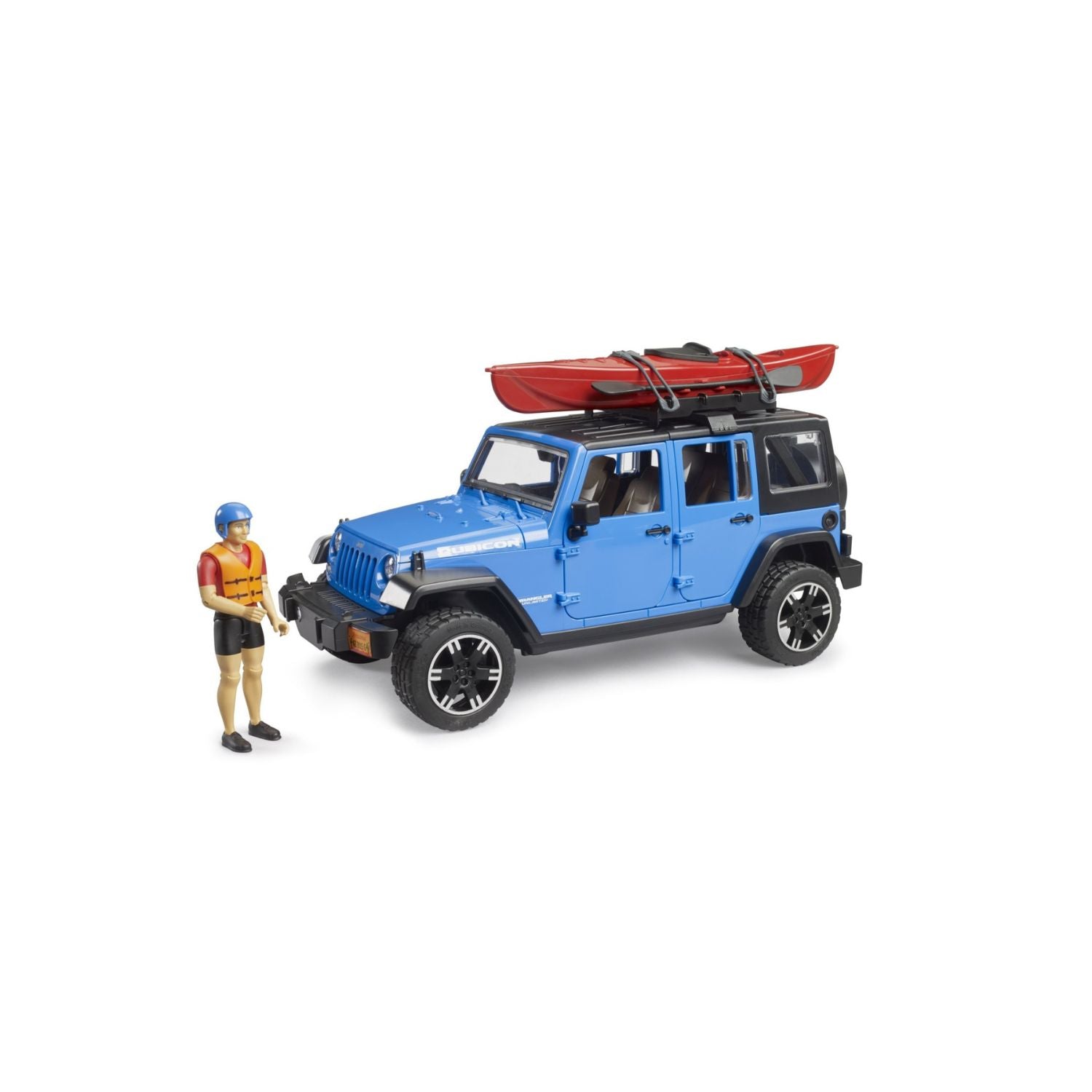 Bruder Jeep Wrangler Rubicon with Kayak and Figurine (33cm Long)