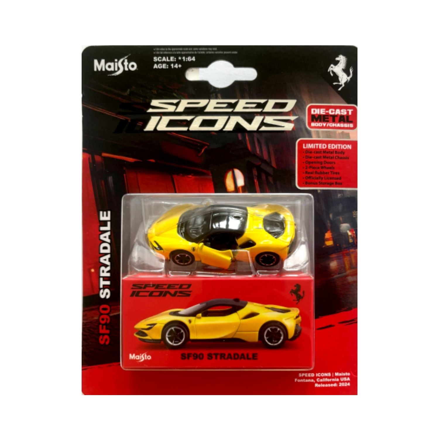 Maisto 1:64 Speed Icons - Ferrari SF90 Stradale (Yellow)