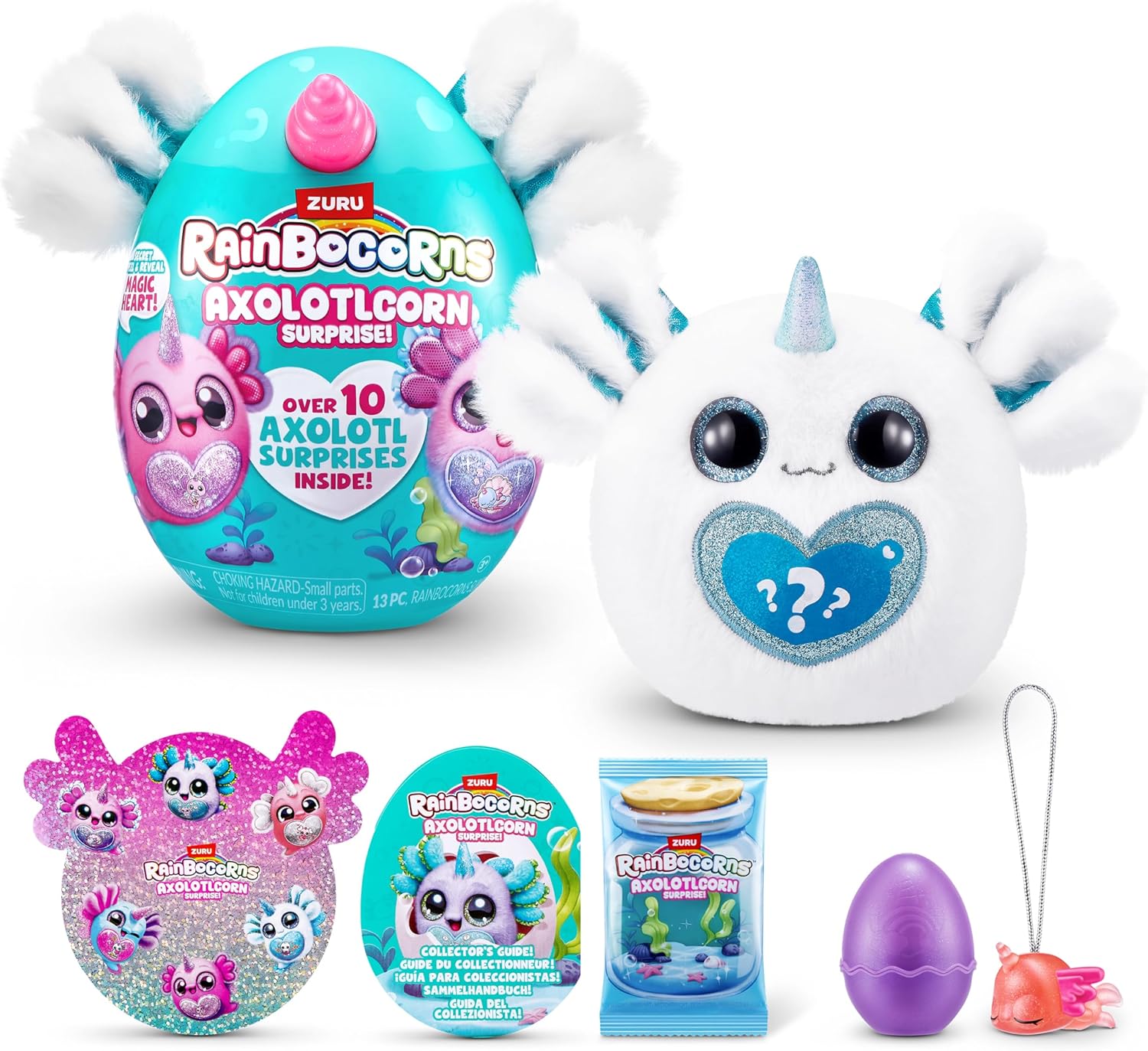 ZURU - Rainbocorns Sparkle Heart Surprise  Axolotlcorn - White