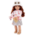 Our Generation Outfit with heart Print Top and Silver Skirt