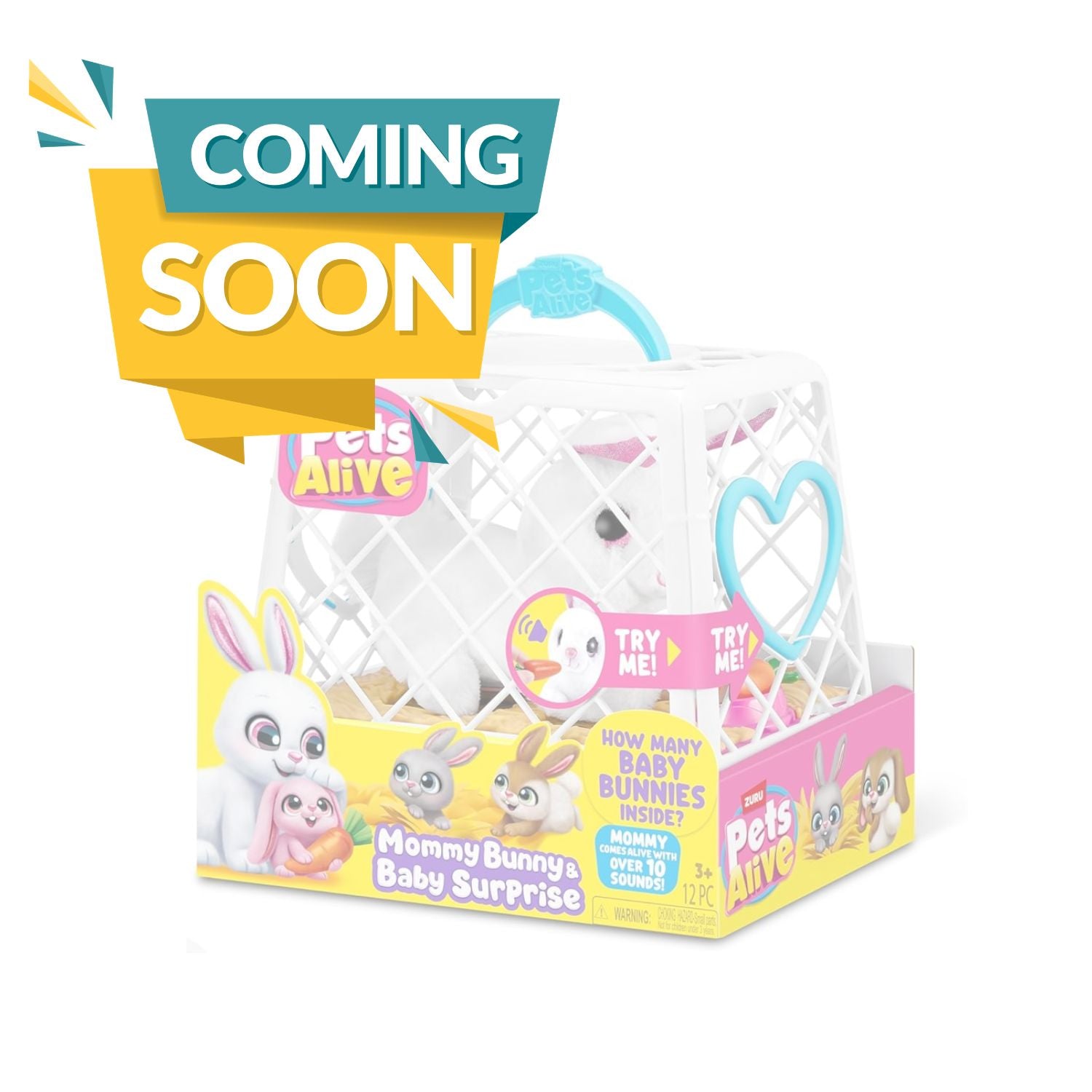 ZURU Pets Alive Mama Bunny & Baby Surprise Series 1 Electronic Interactive Plush Toy