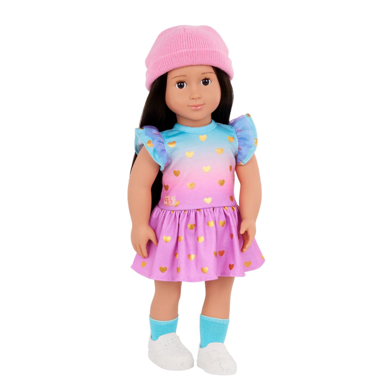 Our Generation 46cm Doll Heart-Print Dress Outfit
