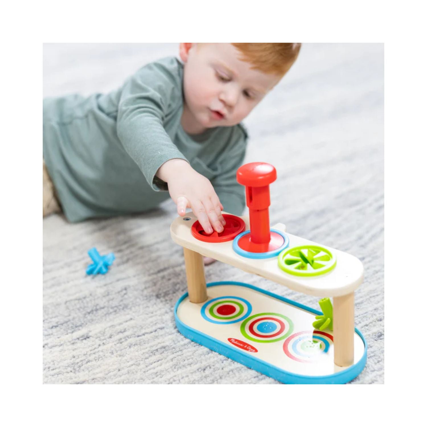 Melissa & Doug Match & Push Spinning Tops