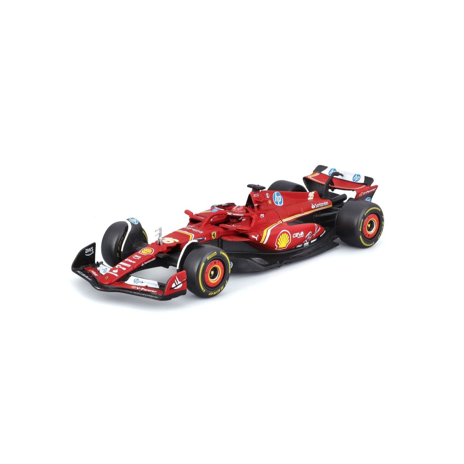 Bburago Scale 1/43 Ferrari F1 SF-24 2024 with Collectors Hardcase - #16 Leclerc