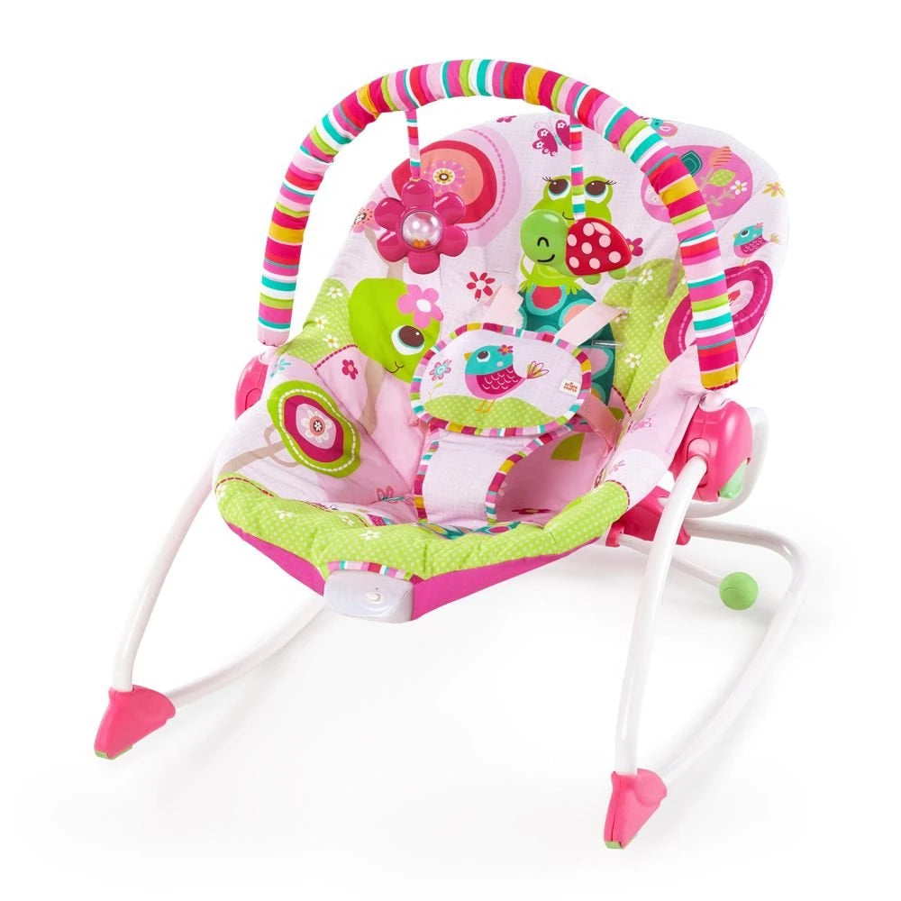 Bright Starts Infant To Toddler Rocker Raspberry Garden - Box Damaged