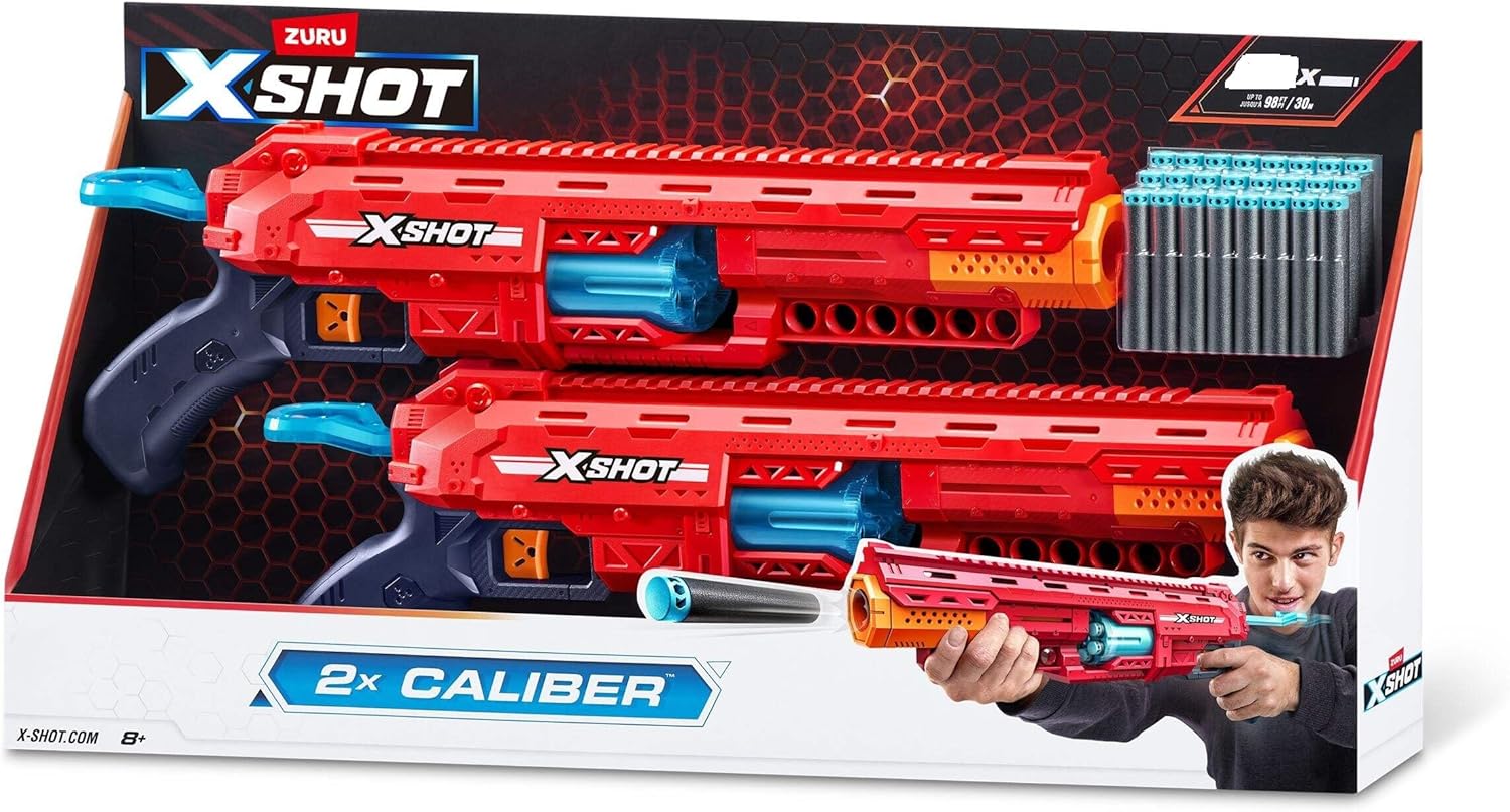 ZURU X-SHOT Excel 2X Caliber Dart Blasters