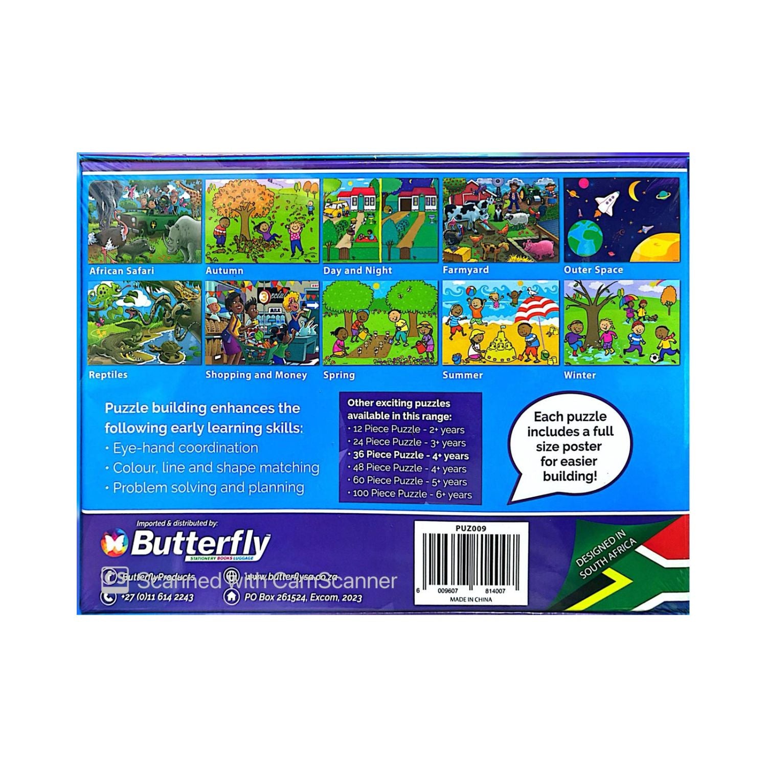 Butterfly A4 Shopping & Money Wooden Puzzle Set - 36 Pieces