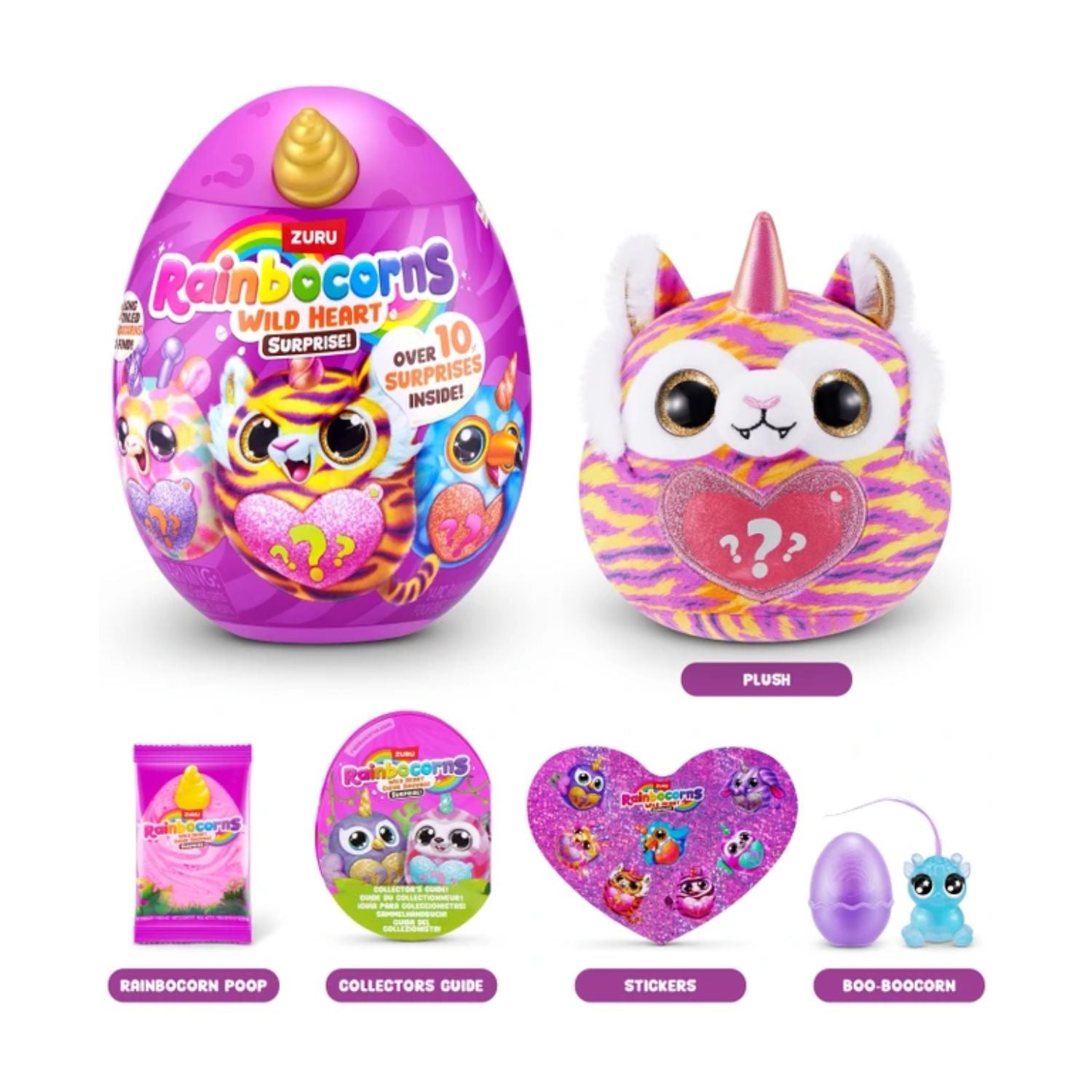 ZURU Rainbocorns Wild Heart Surprise Series Collectible Plush Mystery Egg Toy