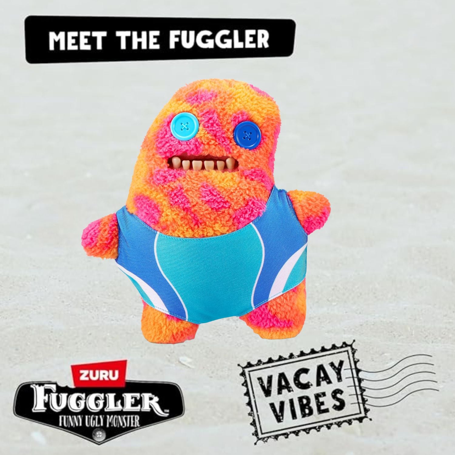 Fuggler Vacay Vibes by ZURU, Funny Ugly Monster - Sir Splodge A Lot - Multi