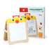 TopBright Wooden Portable Chick Easel | Double-Sided Magnetic Whiteboard & Chalkboard - Box Damaged