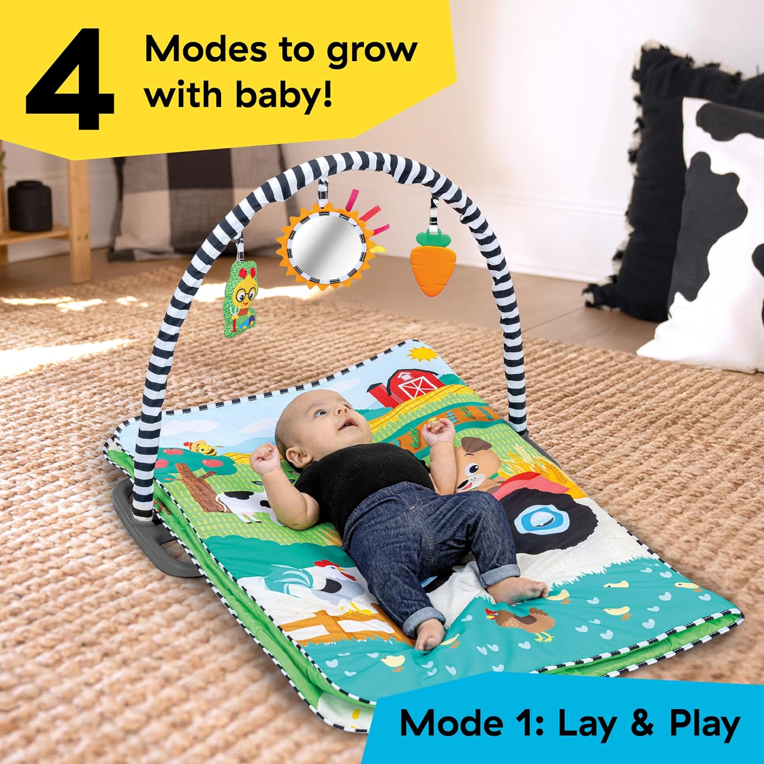 Baby Einstein Busy Barnyard Grow with Me Baby Play Gym