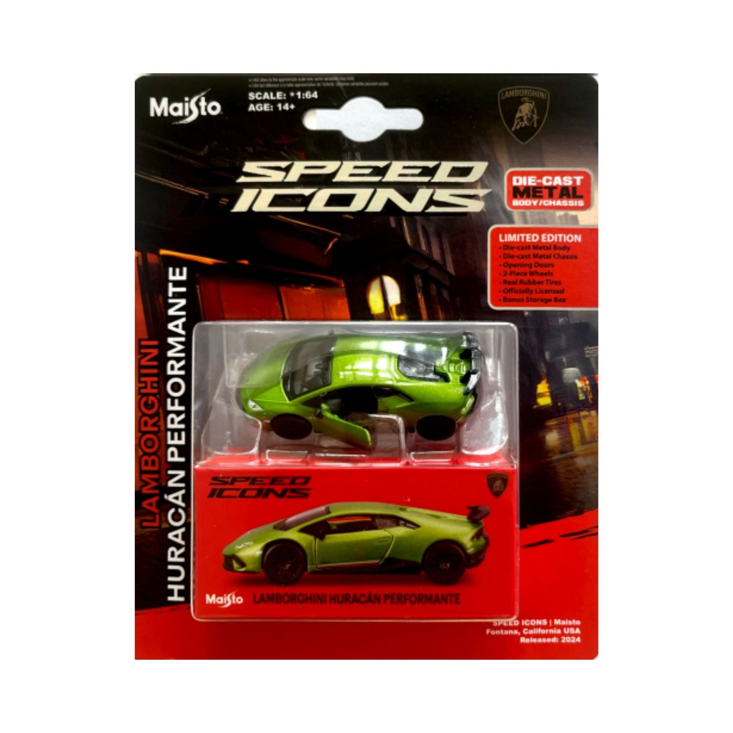 Maisto 1:64 Speed Icons - Lamborghini Huracan Performante (Bright Green)