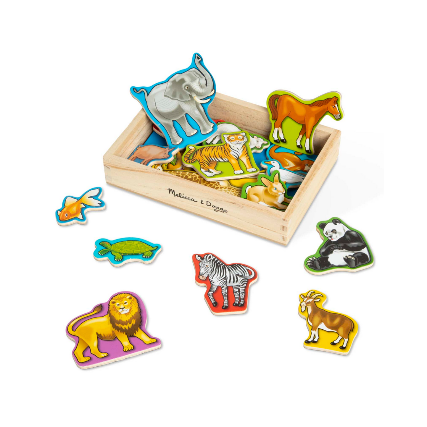 Melissa & Doug Wooden Animal Magnets