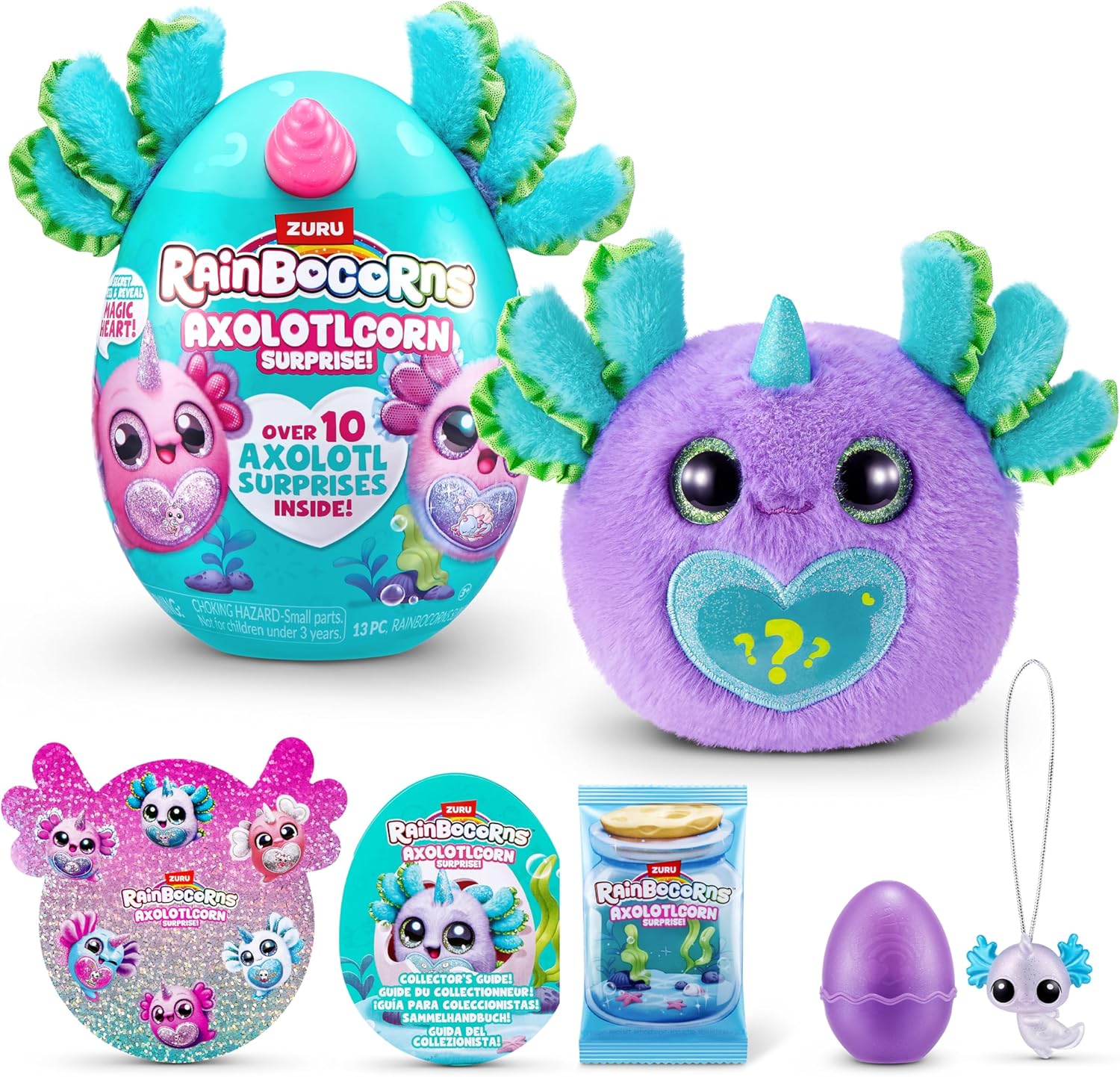 ZURU - Rainbocorns Sparkle Heart Surprise  Axolotlcorn - Purple