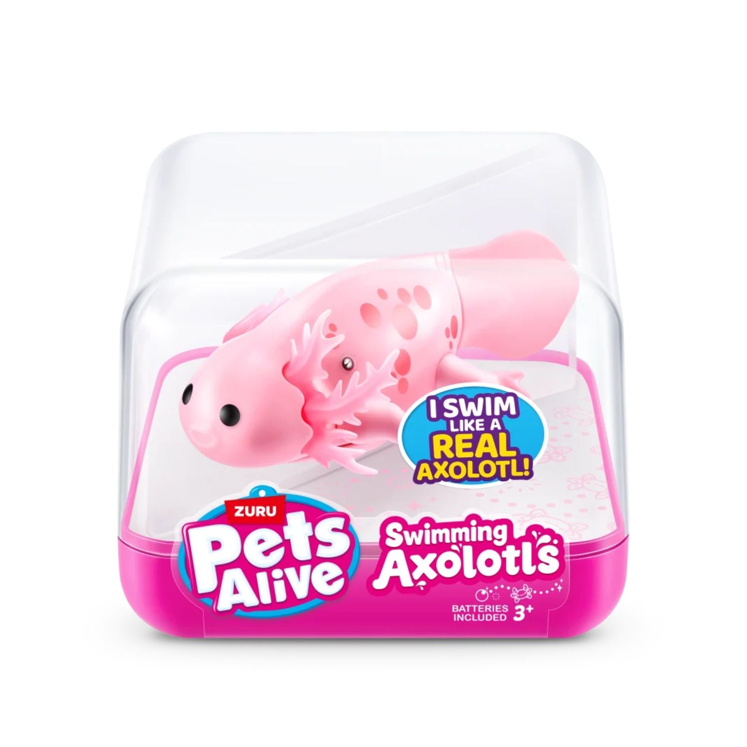 ZURU Pets Alive Water-Activated Swimming Axolotl - PINK