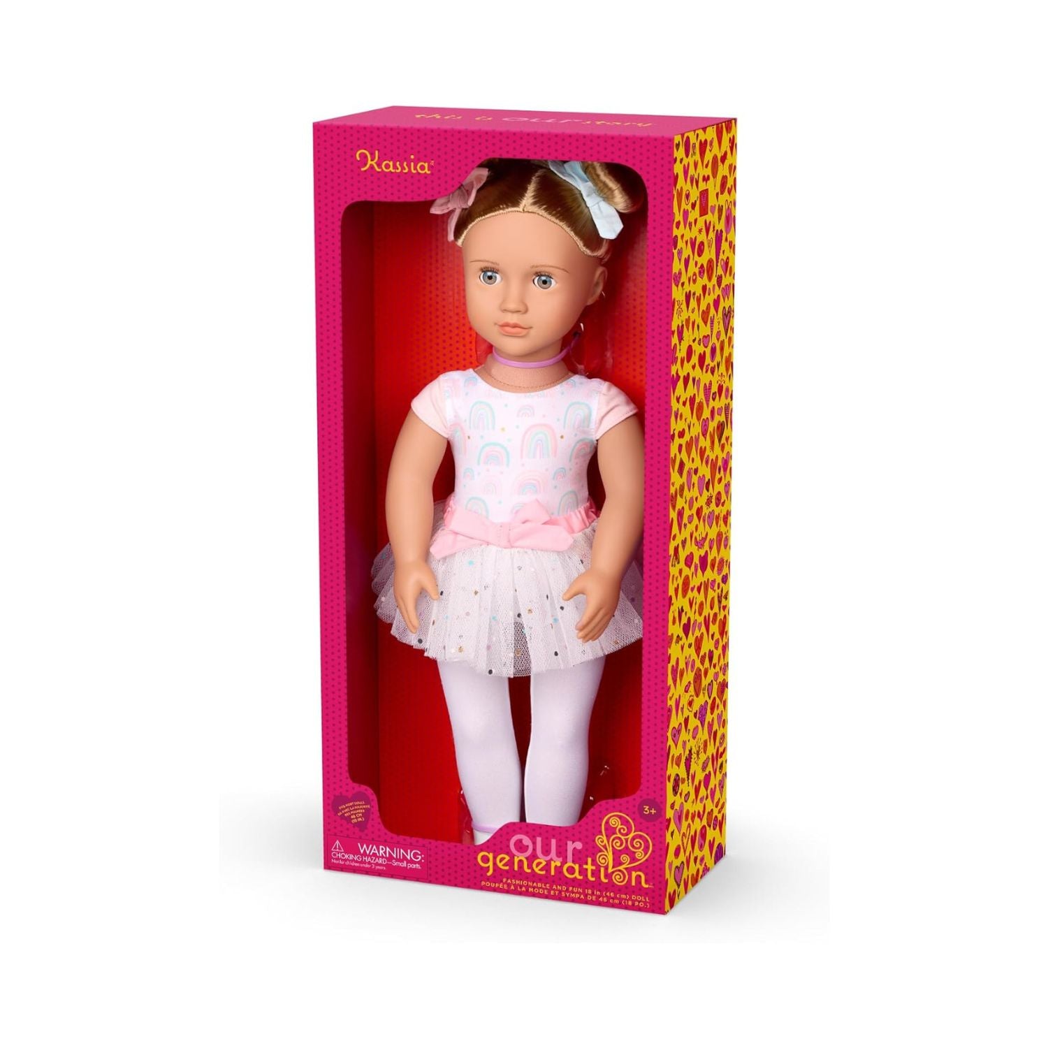 Our Generation Classic 18inch Doll Kassia with Rainbow Ballet Outfit