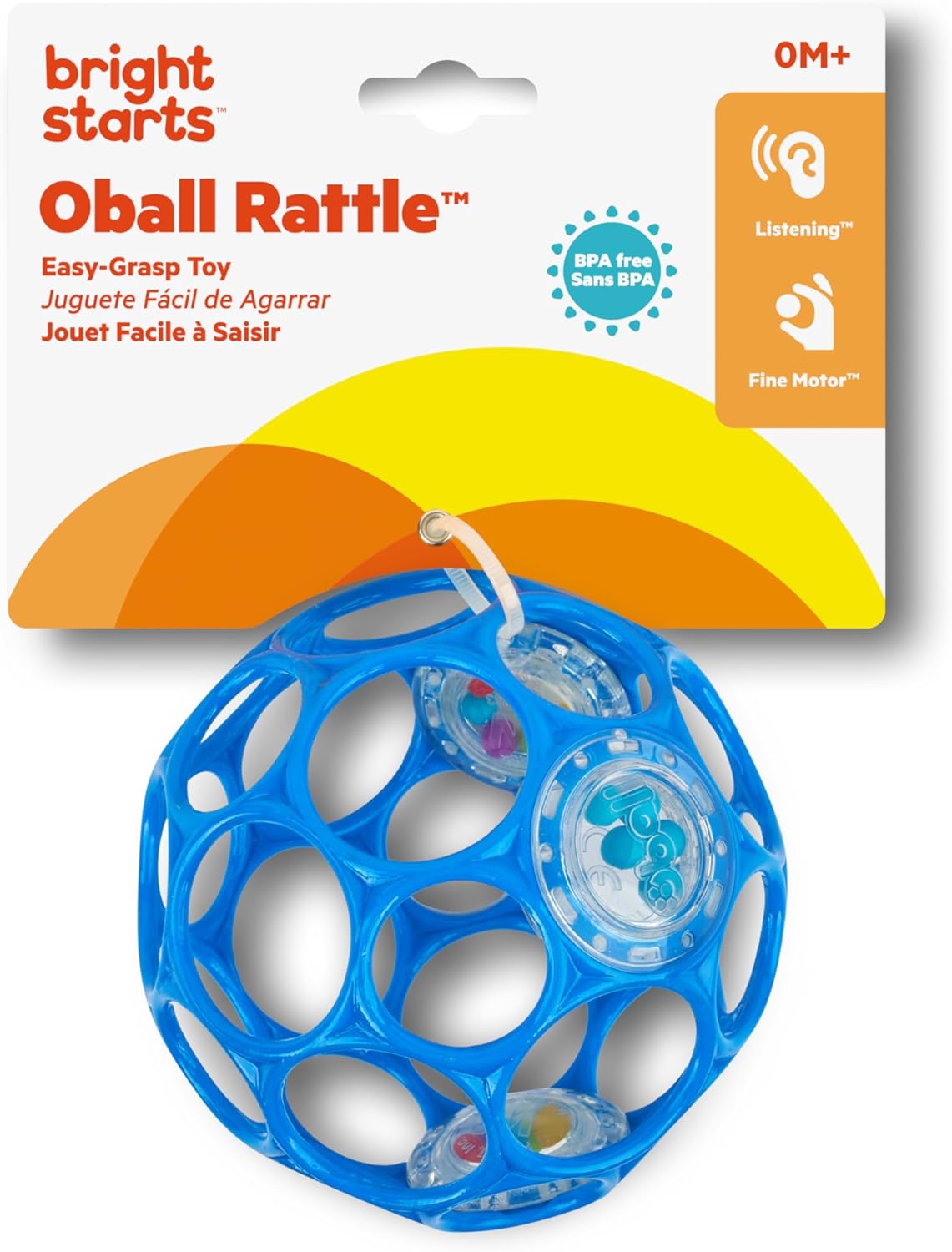 Oball Rattle Easy Grasp Ball - Blue