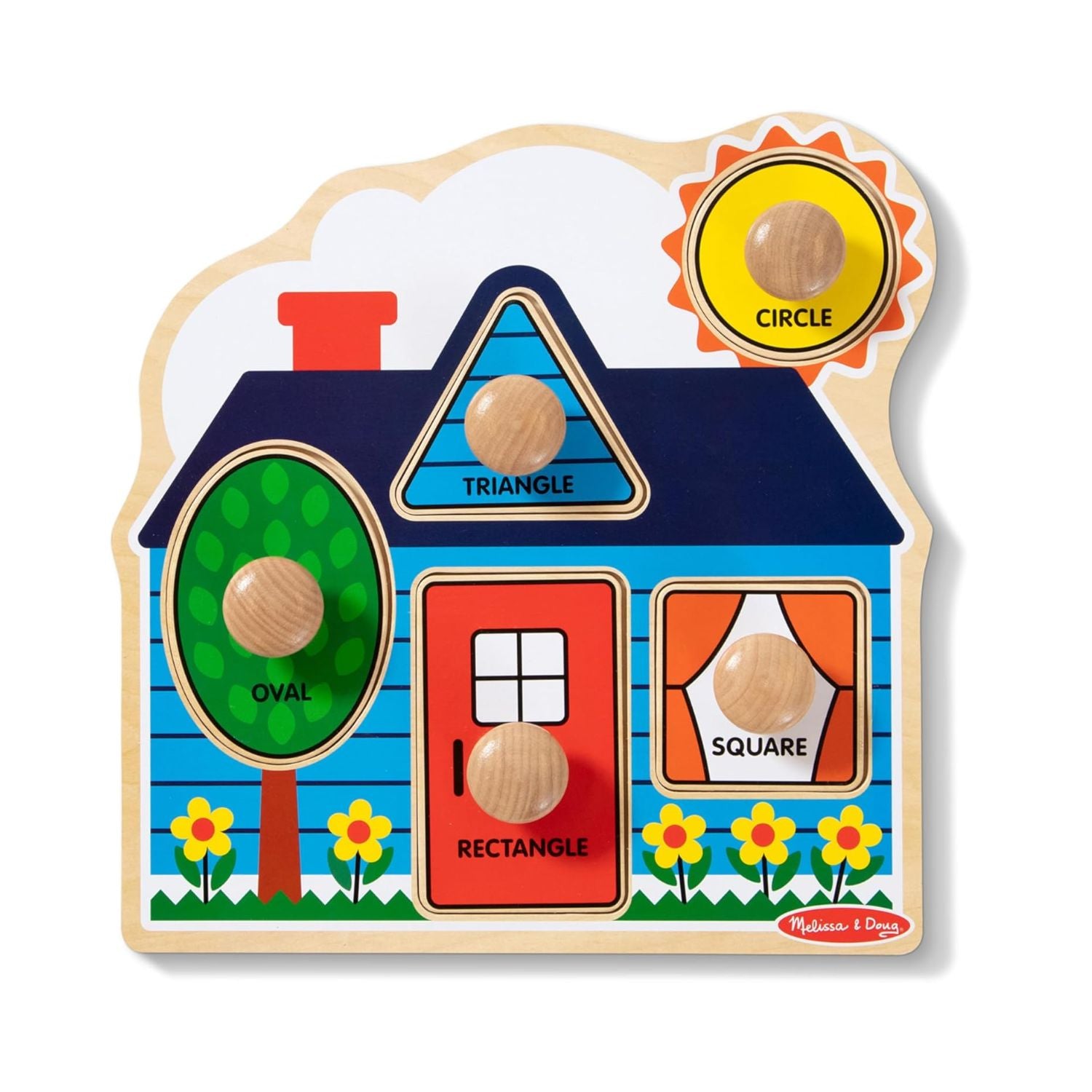 Melissa & Doug First Shapes Jumbo Knob - 5 Pieces