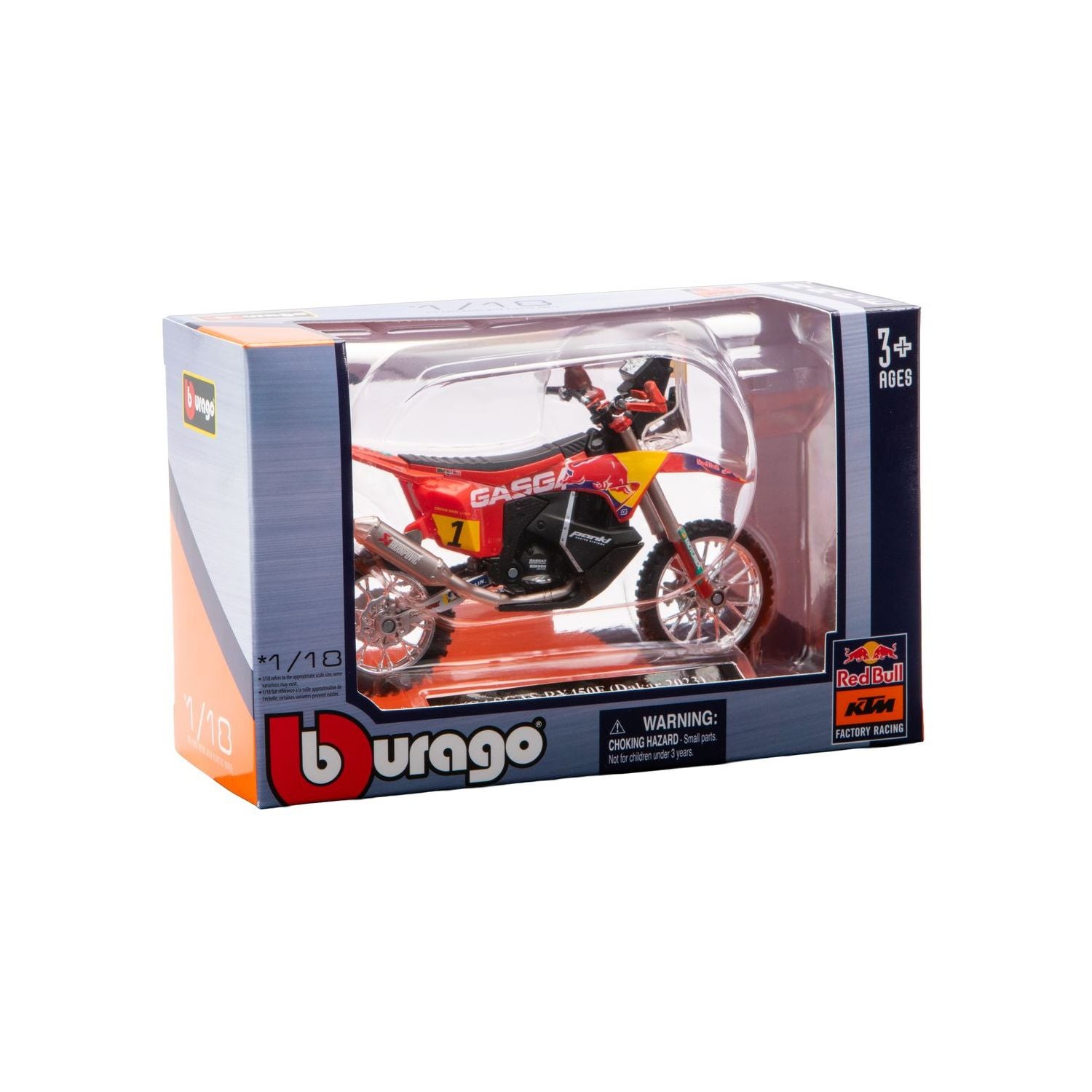 Bburago 1/18 GasGas RX450F Team Red Bull Racing - Dakar 2023
