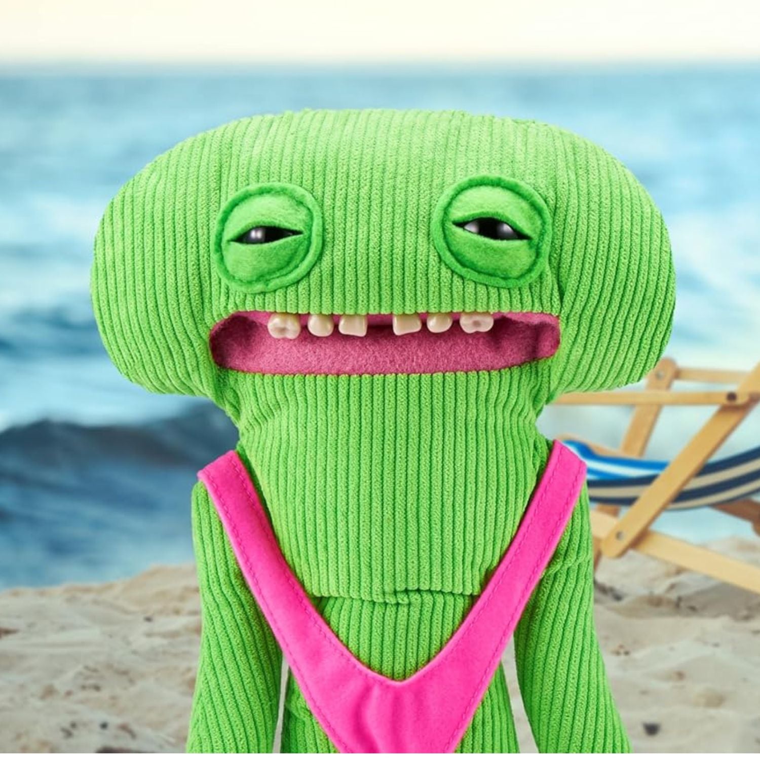 Fuggler Vacay Vibes by ZURU, Funny Ugly Monster - Smiley O Riley - Green