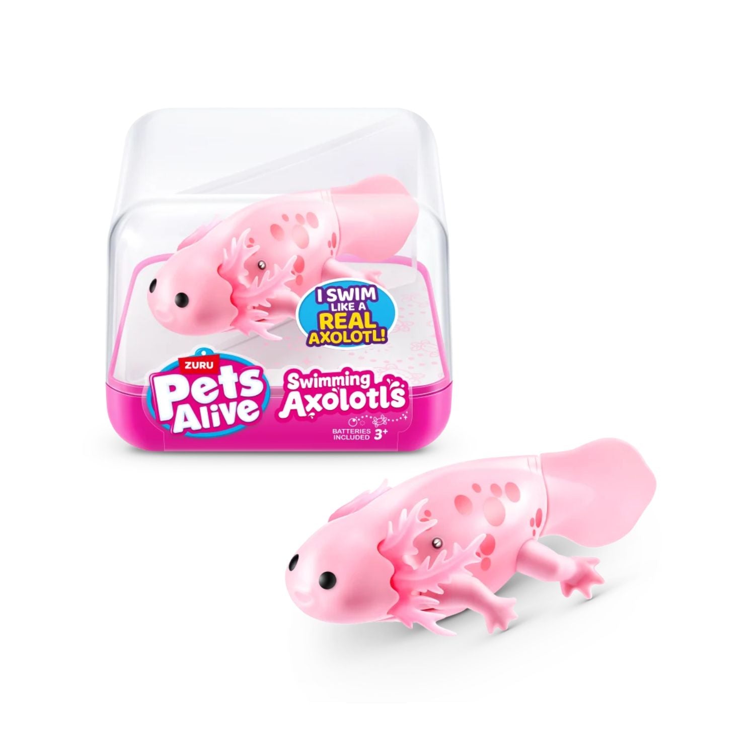 ZURU Pets Alive Water-Activated Swimming Axolotl - PINK