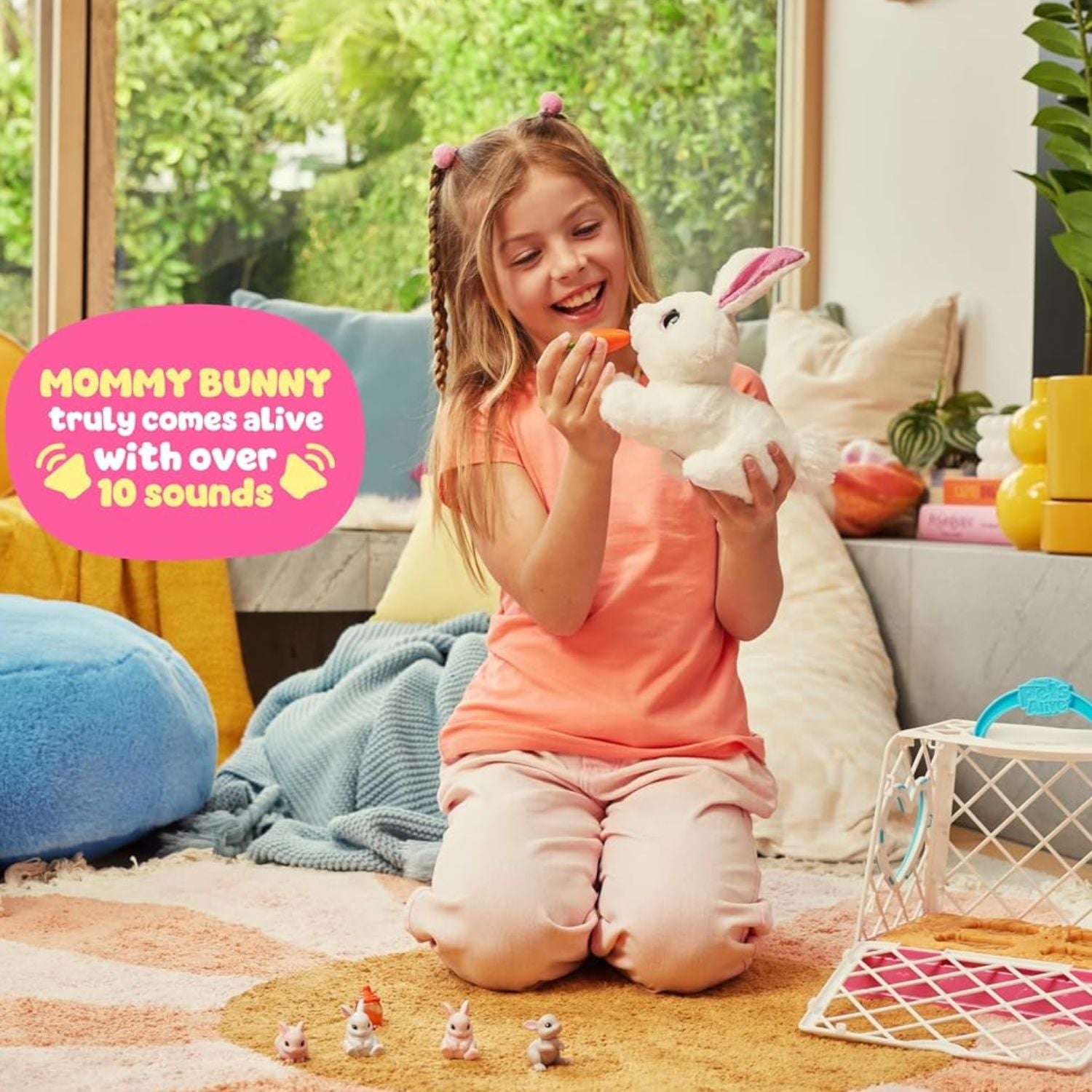 ZURU Pets Alive Mama Bunny & Baby Surprise Series 1 Electronic Interactive Plush Toy