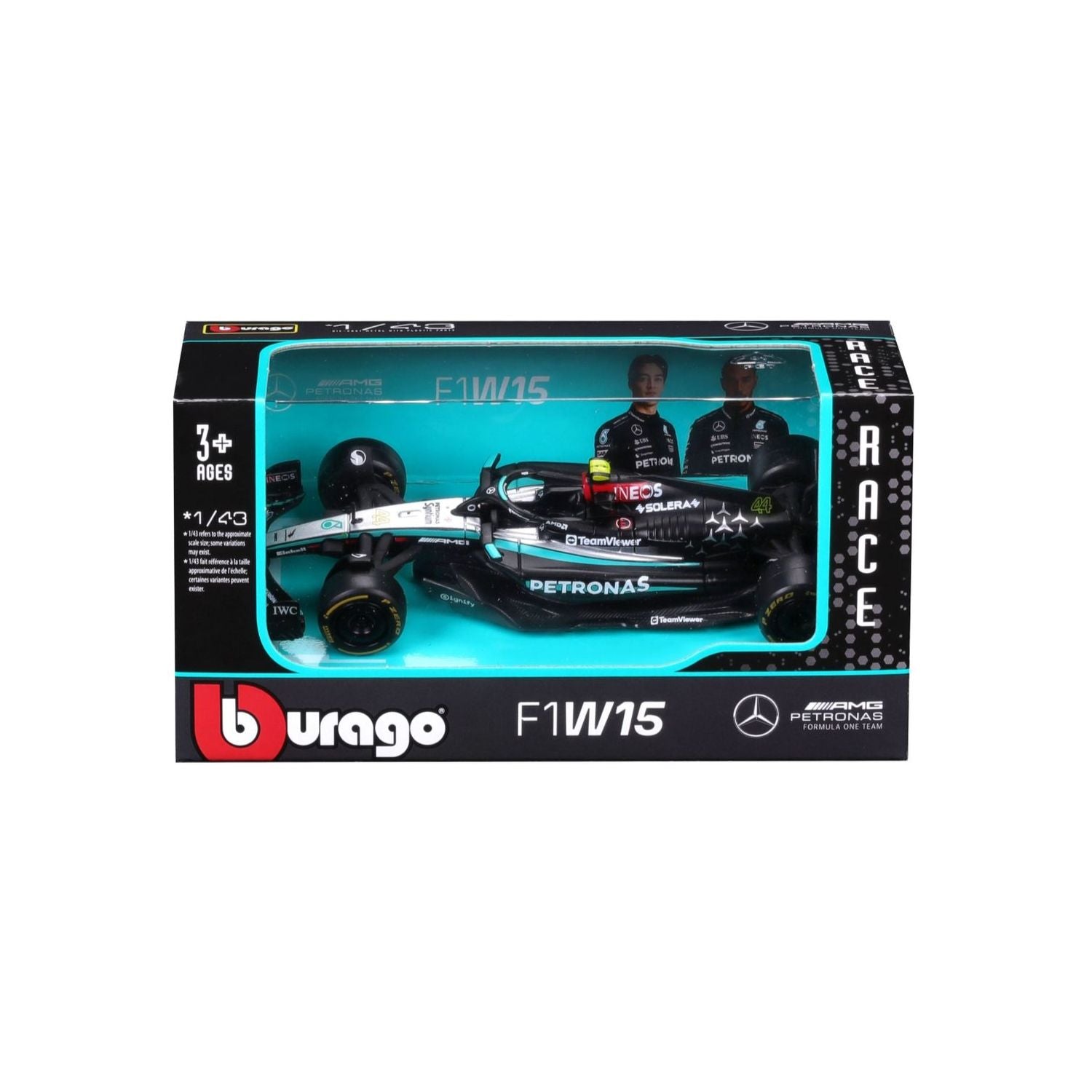 Bburago Scale 1:43 Mercedes-AMG F1 W15 2024 George Russell