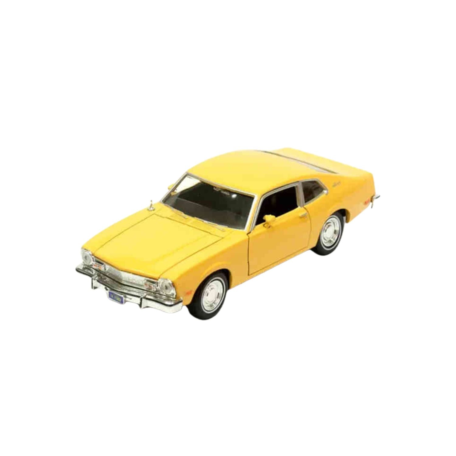 Motormax 1974 Ford Maverick Yellow "Forgotten Classics" Series Scale 1:24 Diecast Model Car