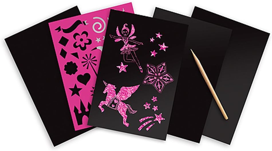 Melissa & Doug Princess Pink Glitter Scratch Art Boards