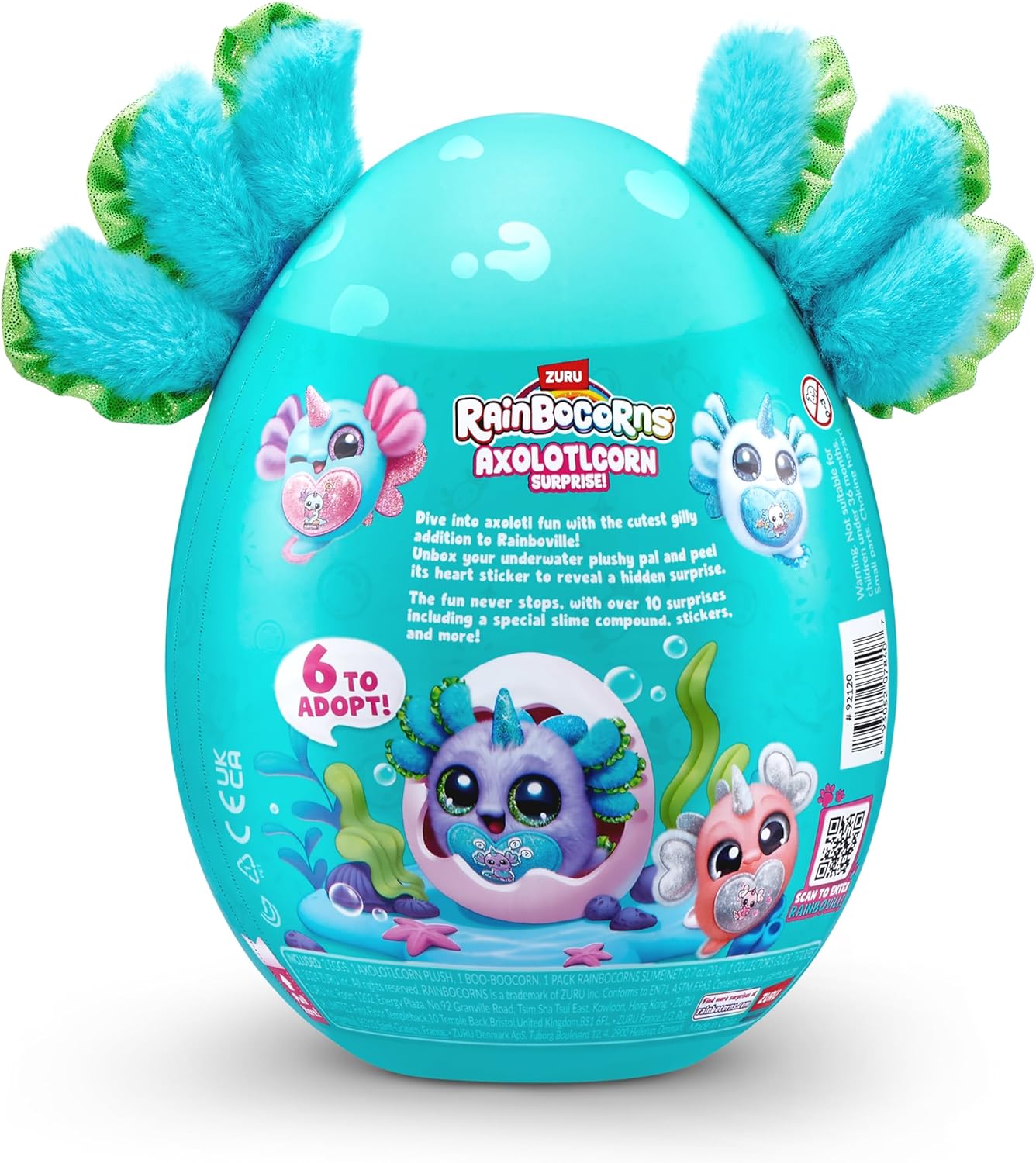 ZURU - Rainbocorns Sparkle Heart Surprise  Axolotlcorn - Purple