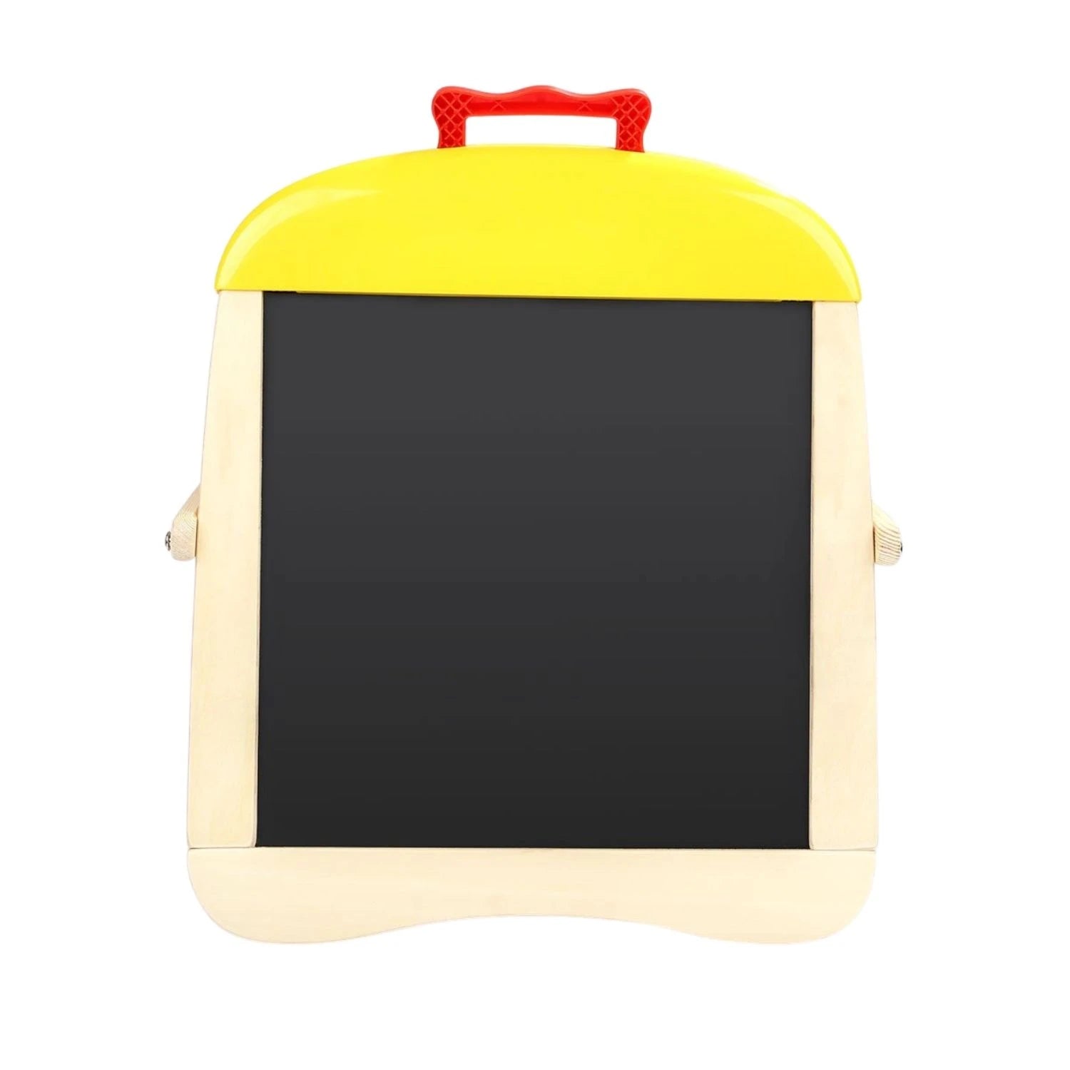 TopBright Wooden Portable Chick Easel | Double-Sided Magnetic Whiteboard & Chalkboard - Box Damaged