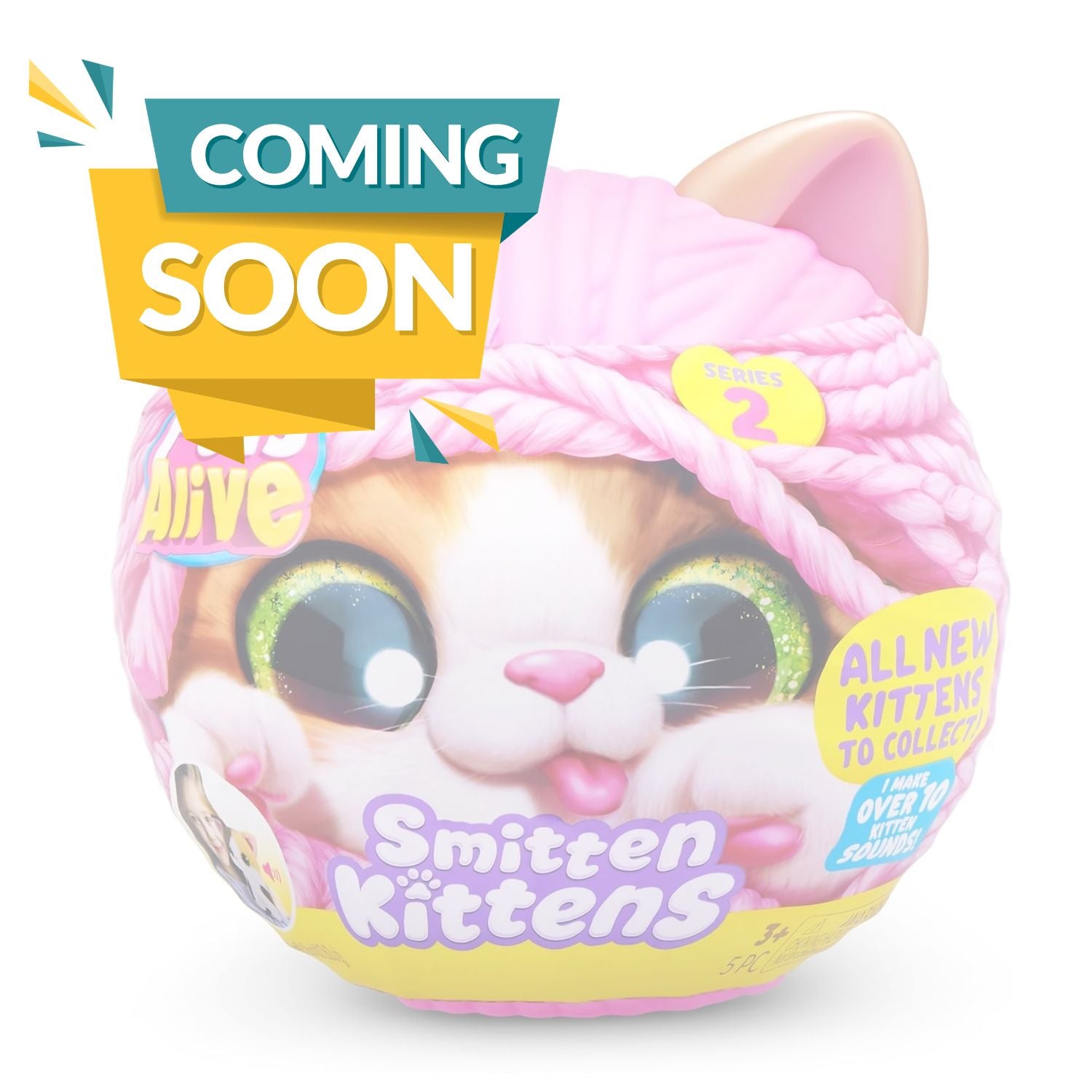 ZURU Pets Alive Smitten Kittens Series 2 Interactive Plush Mystery Capsule Toy