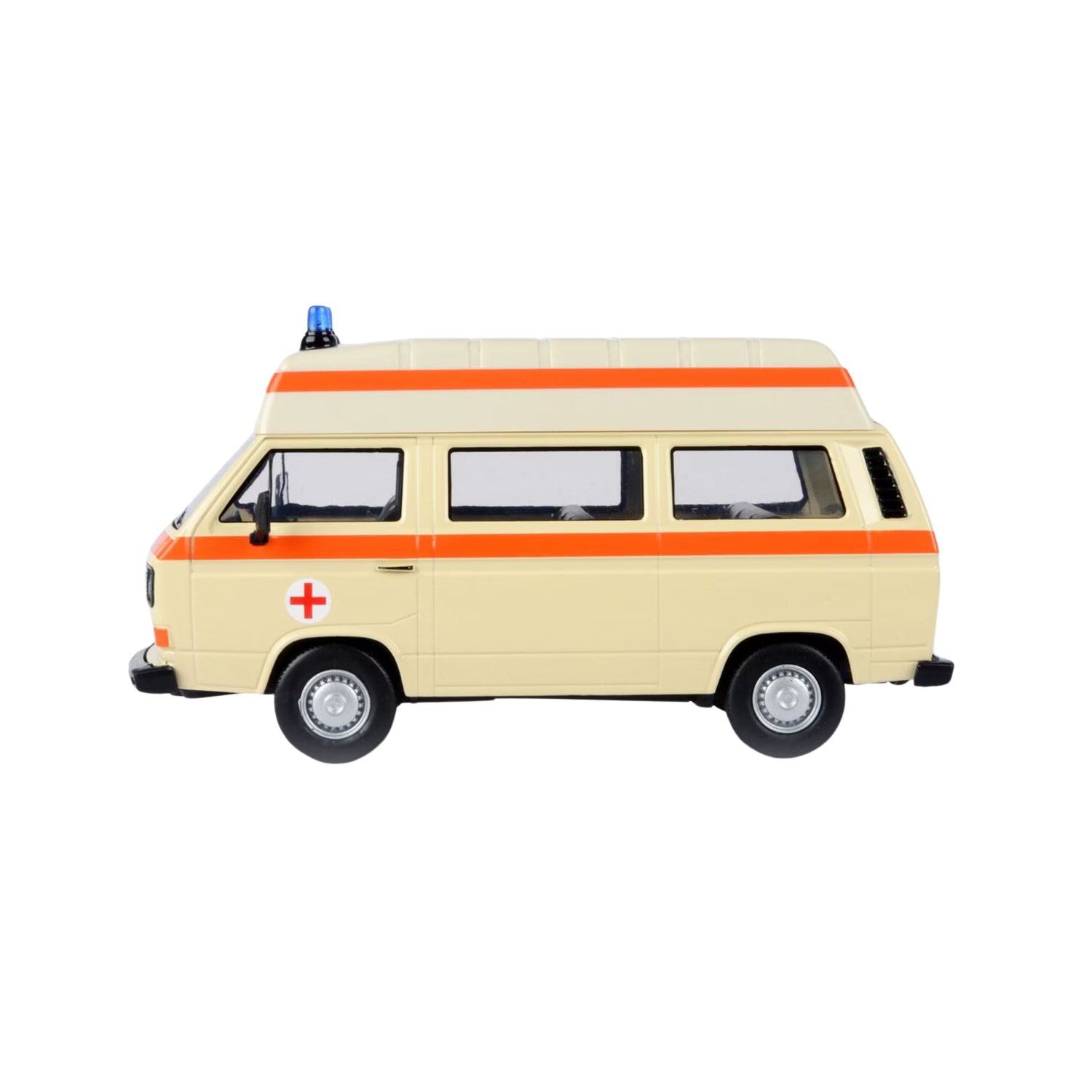 Motormax 1:24 Volkswagen Type2 (T3) Ambulance Hi Roof Cream