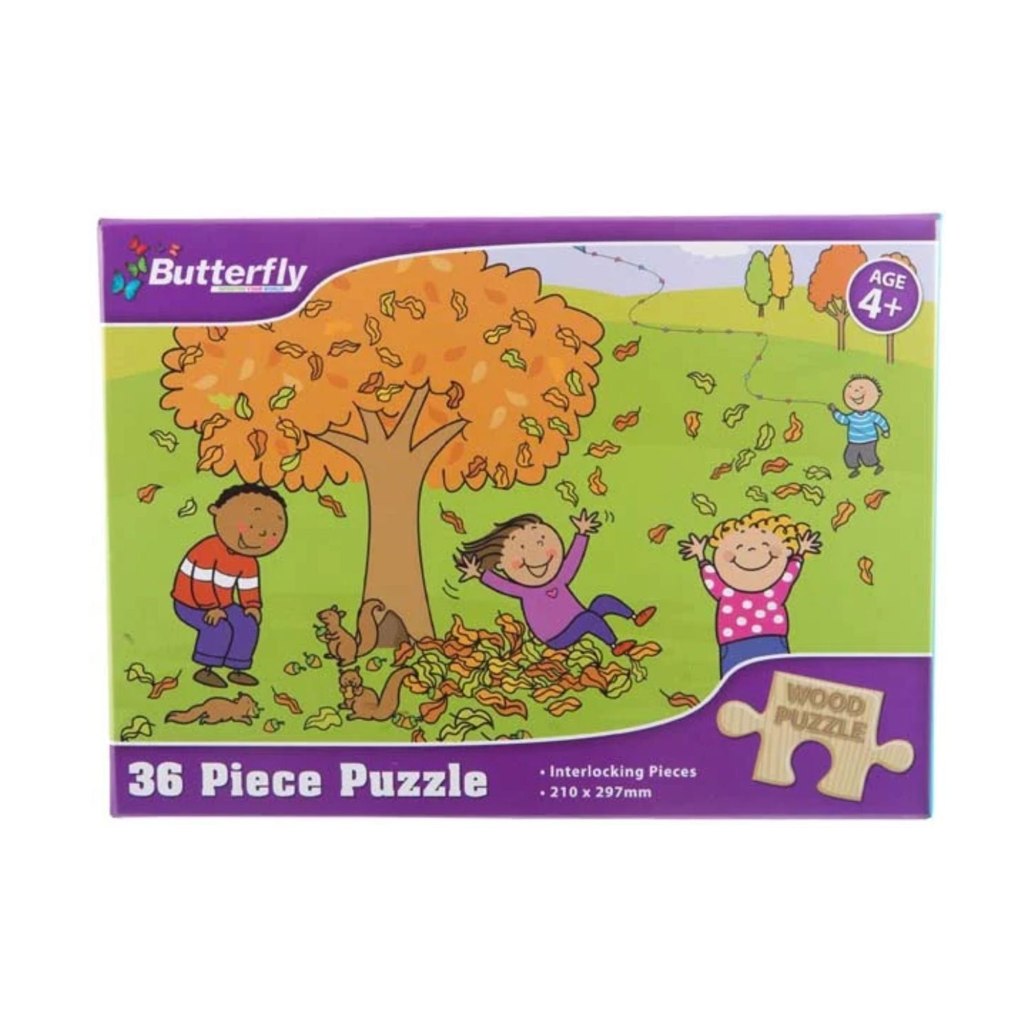 Butterfly A4 Autumn Season Wooden Puzzle Set - 36 Pieces
