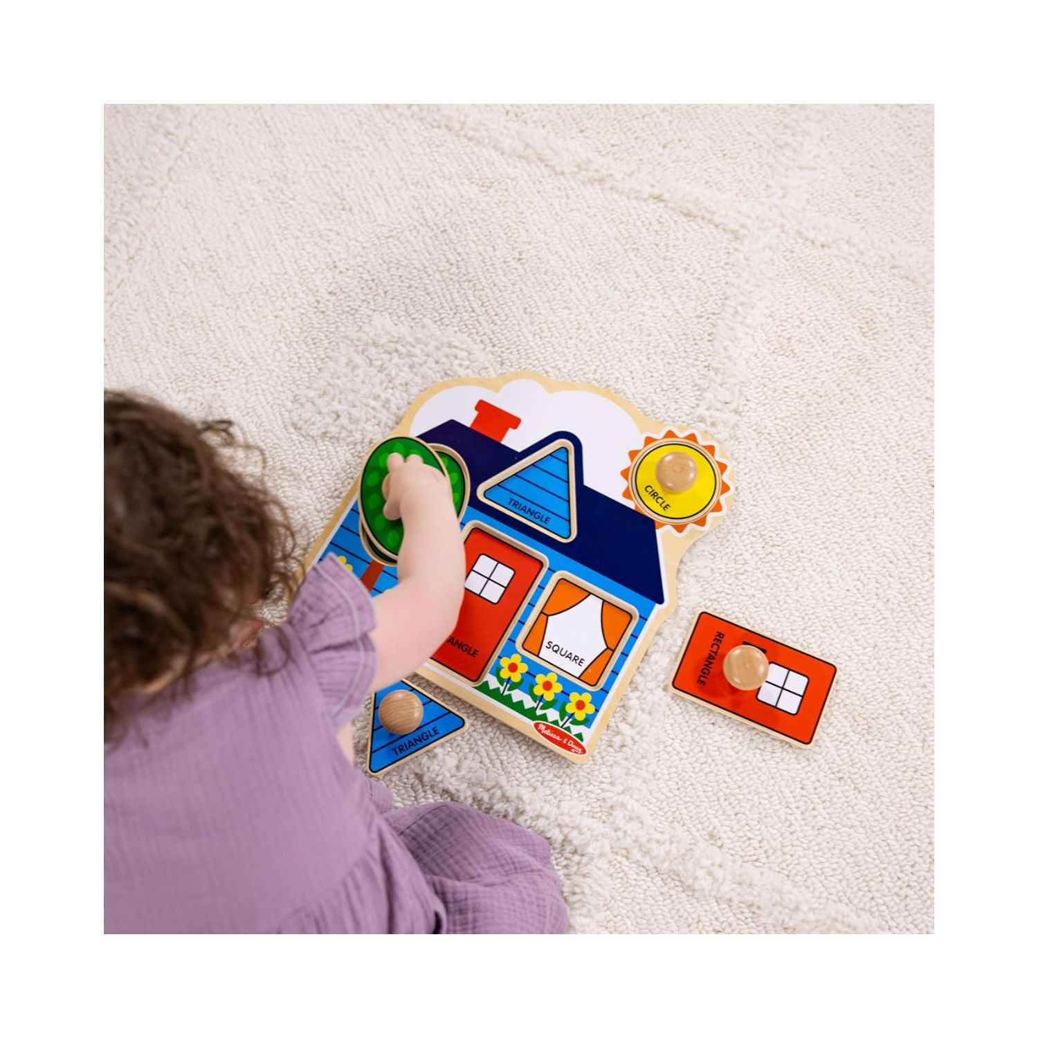 Melissa & Doug First Shapes Jumbo Knob - 5 Pieces