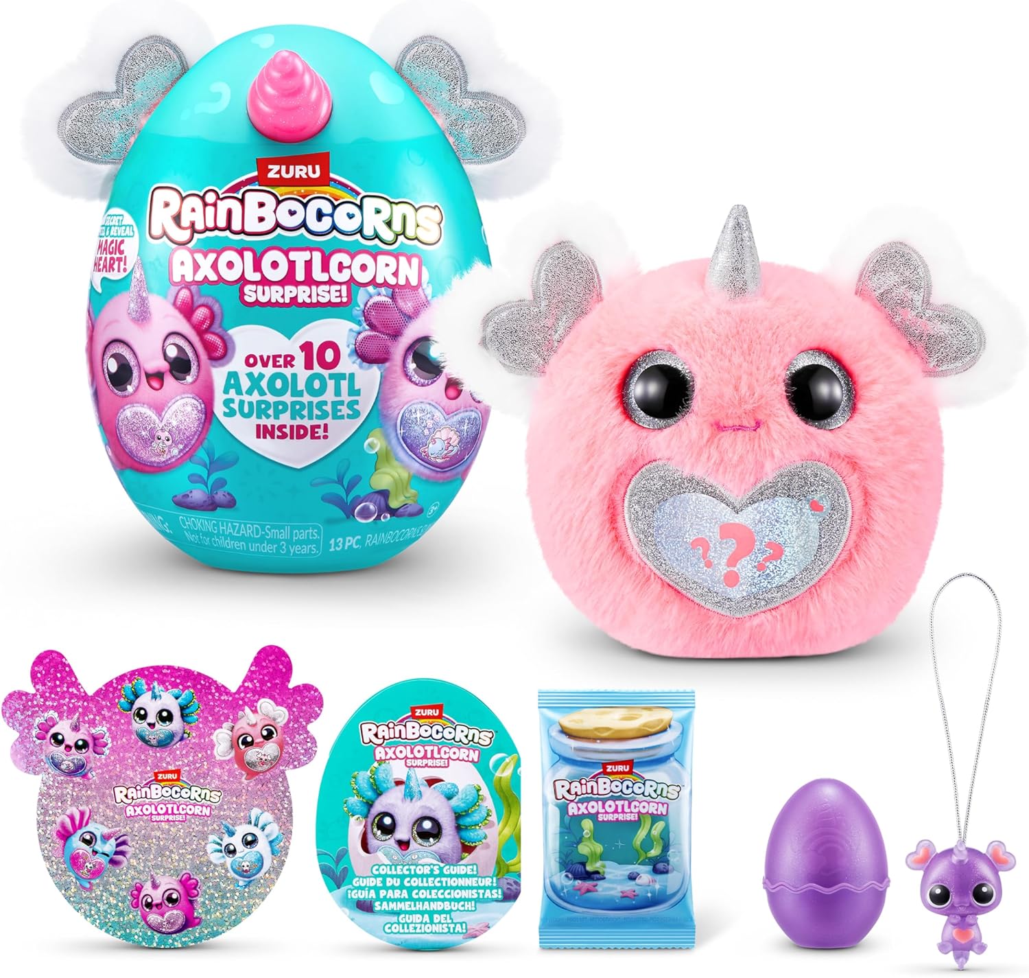 ZURU - Rainbocorns Sparkle Heart Surprise  Axolotlcorn - Orange