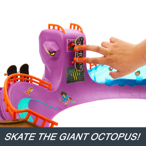 Hot Wheels Skate Octopark Playset, with Exclusive Fingerboard & Skate Shoes