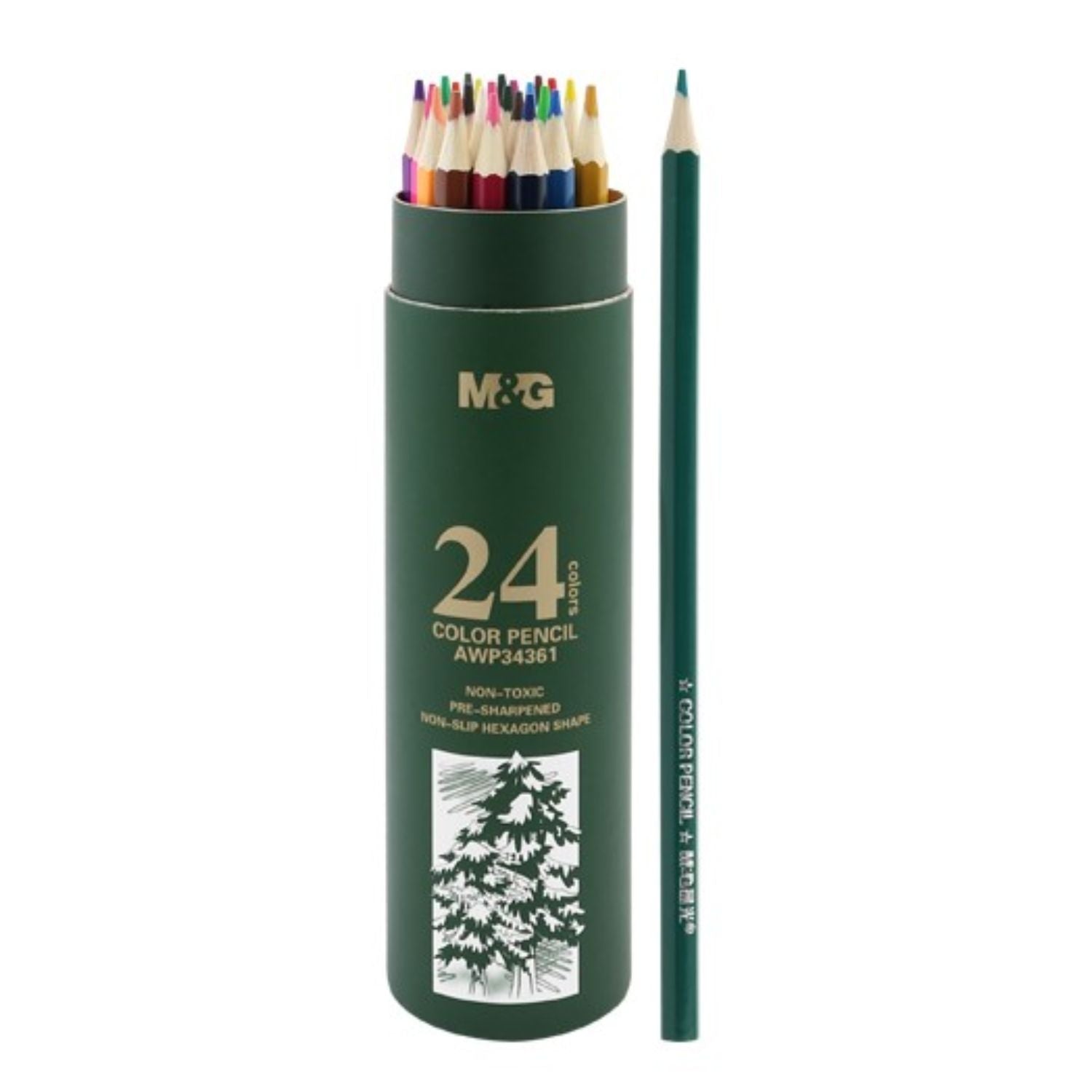 M&G Hexagonal Colour Pencils - 24 Colours