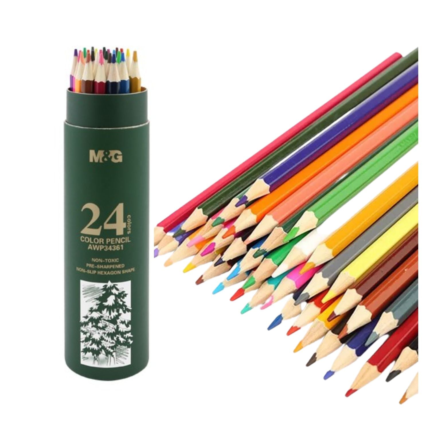 M&G Hexagonal Colour Pencils - 24 Colours