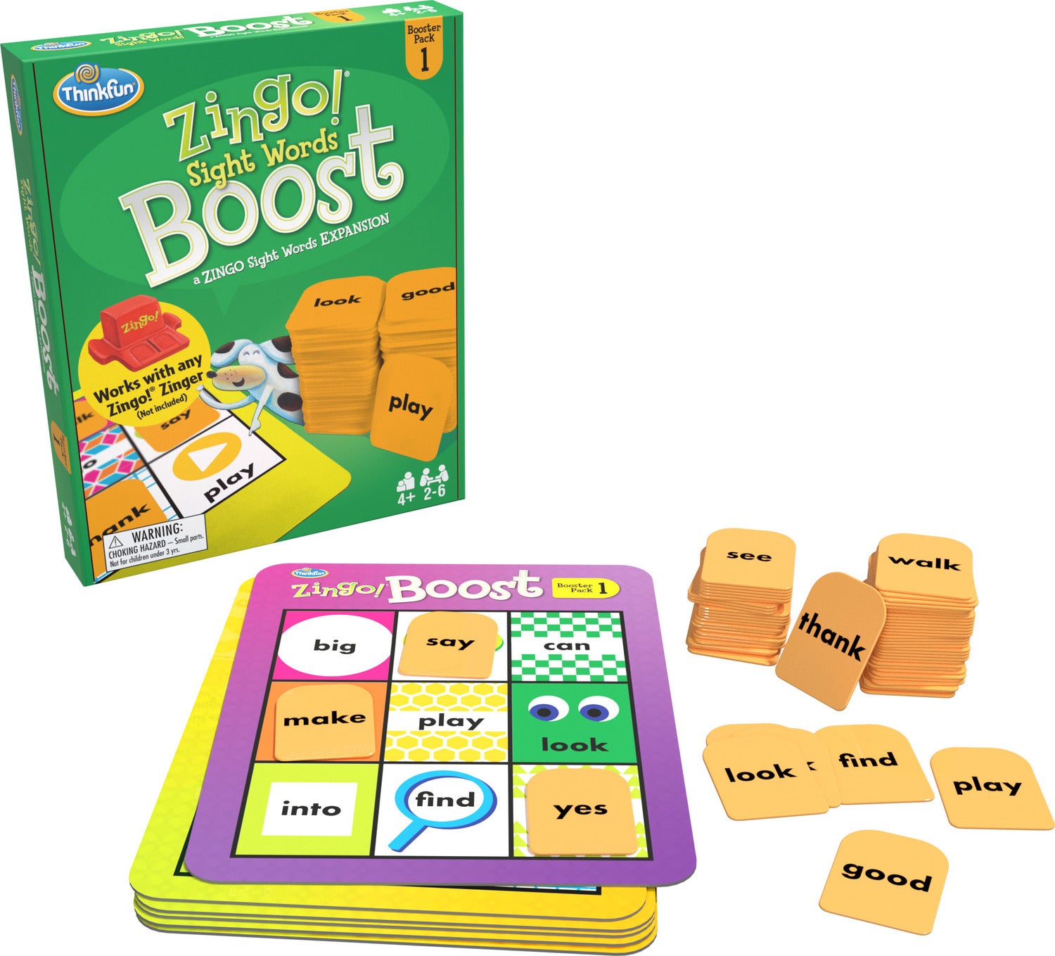 ThinkFun Zingo! - Sight Words Booster Pack 1 - extra cards add-on set