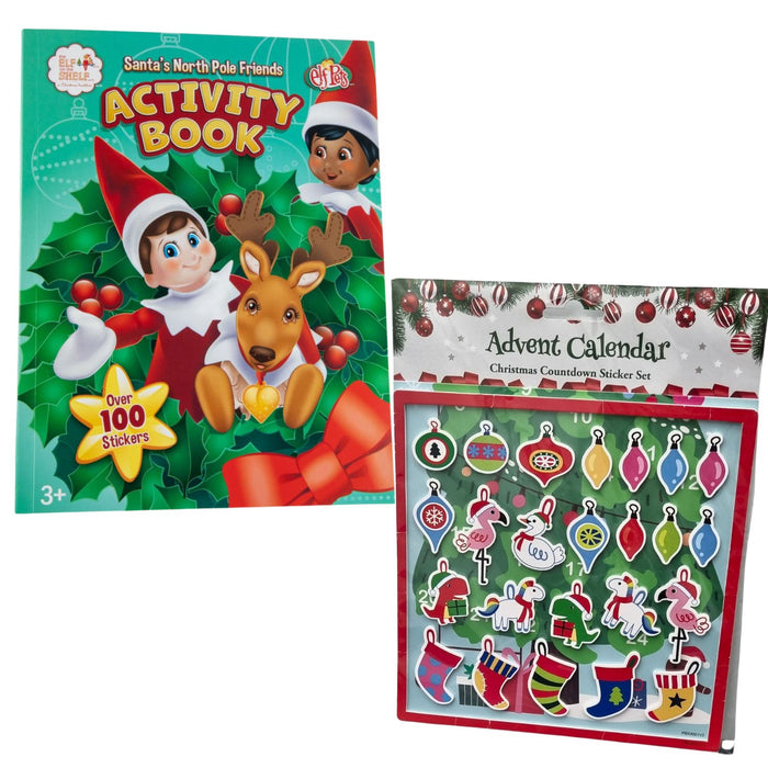 Christmas Sticker Advent Calendar and The Elf on the Shelf Activity Book