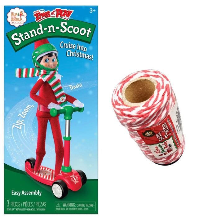 The Elf on the Shelf - Scout Elves at Play - STAND-N-SCOOT Scooter & Twine