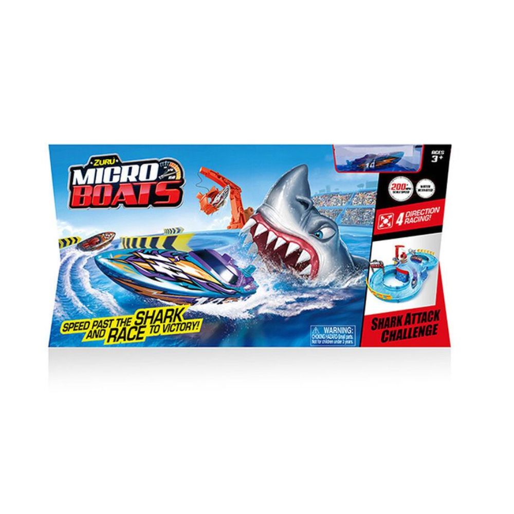 ZURU Micro Boats Shark Attack Motorized Boat Playset