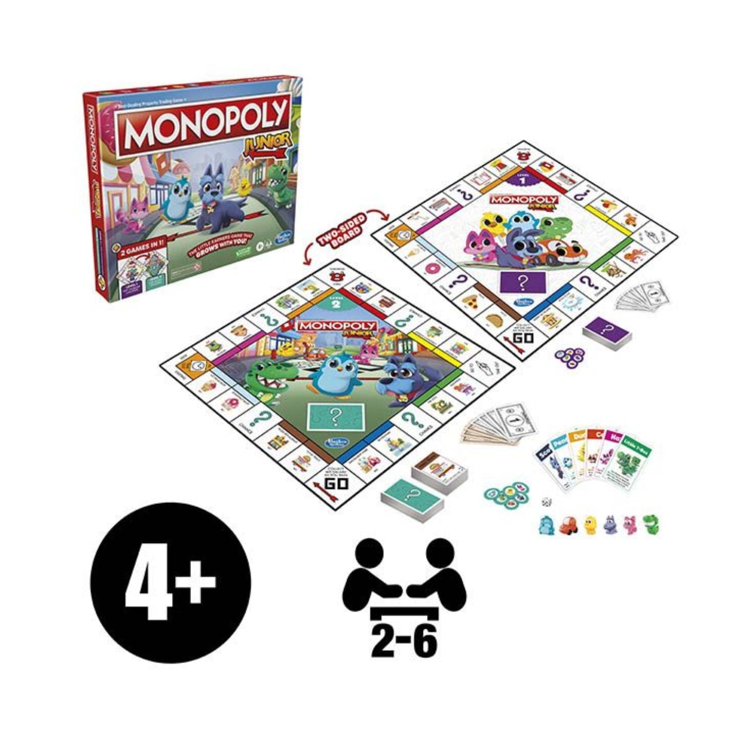 Hasbro Monopoly Junior 2 Games in 1