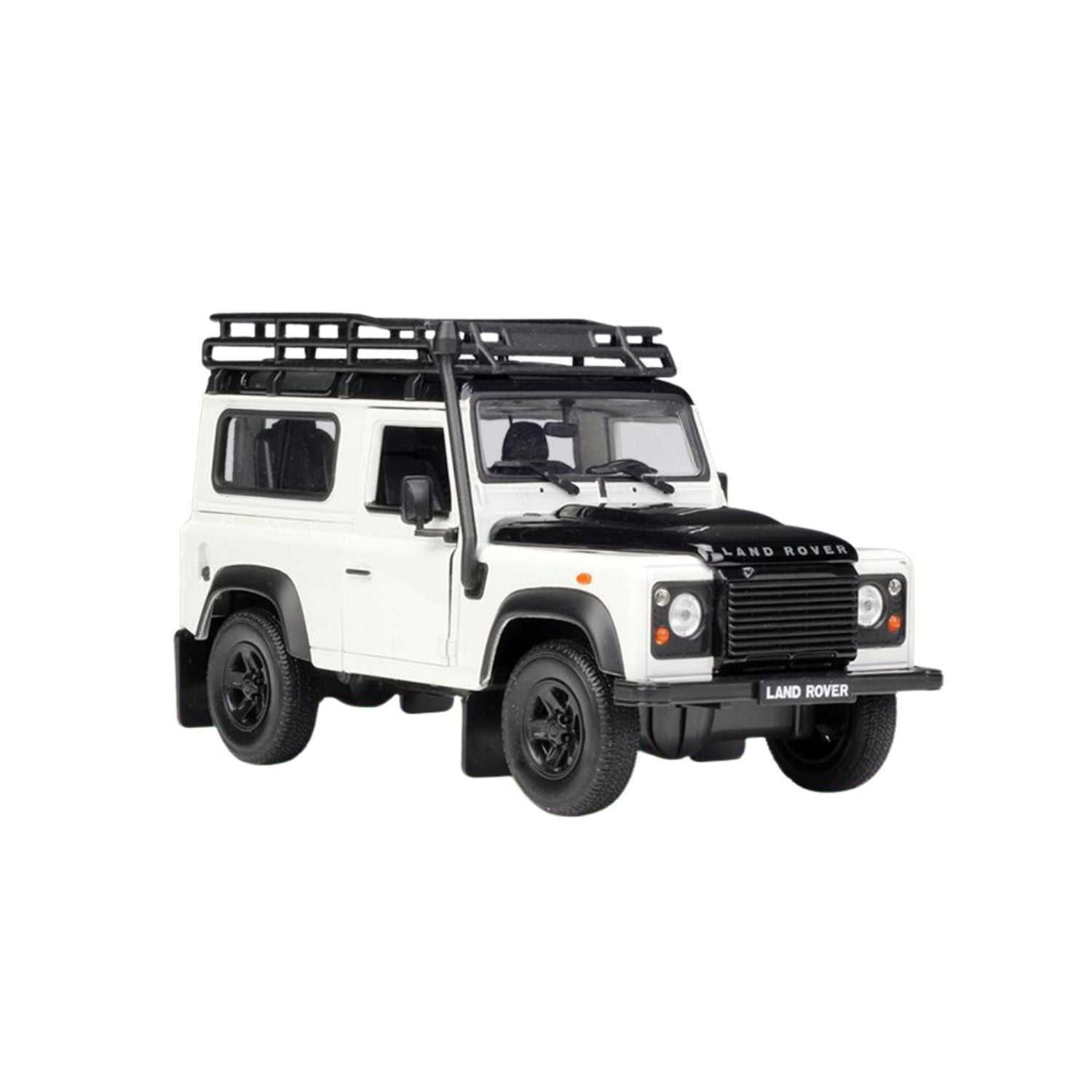 Welly Scale 1:24 Land Rover Defender White with Roof Rack