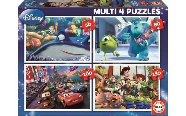 Educa Multi 4 Puzzles - Pixar (50,80,100,150pcs)