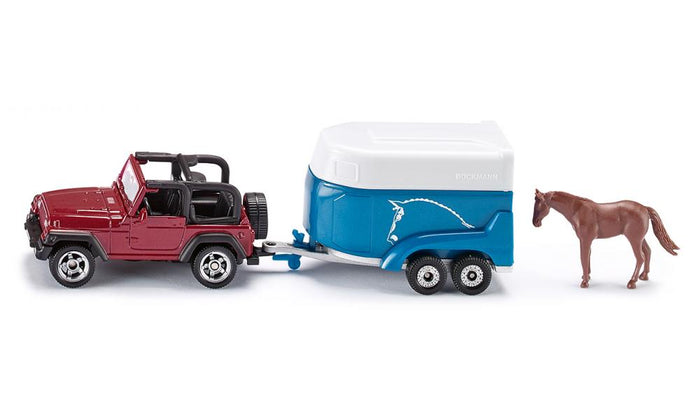 Siku Jeep with Horse Trailer Scale 1:55