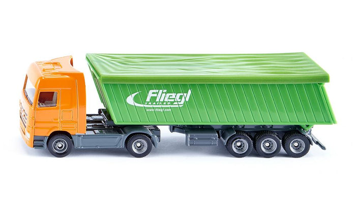 Siku Mercedes-Benz Truck With Fliegl Trailer and Roof 1:87