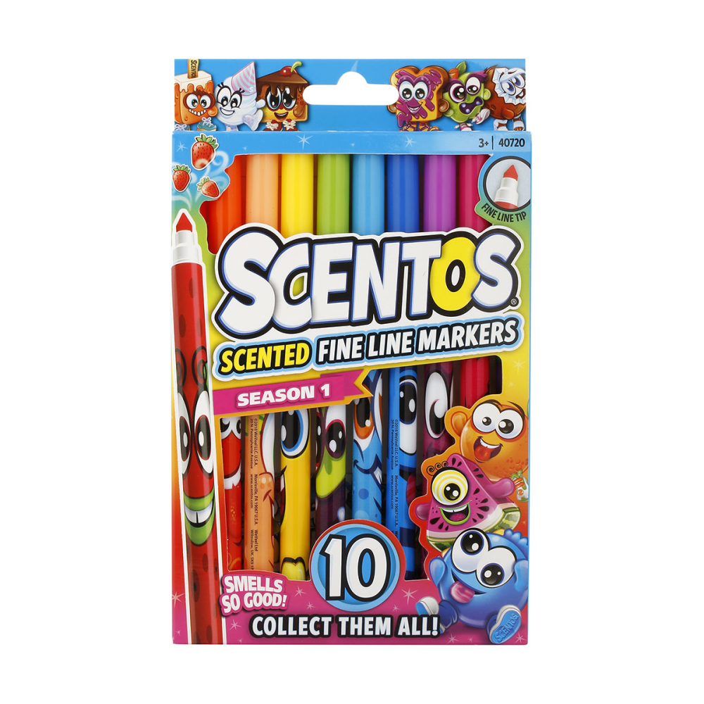 Scentos Scented Fine Line Markers 10 Pack